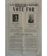 Wagner Democratic political broadsheet Hartford CT 1900 ephemera - $266.09 MXN