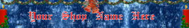 Web Banner Blue and Red Custom Christmas   45a - £5.60 GBP