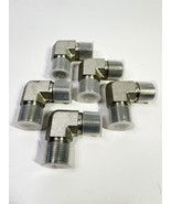 5-Male 90 Degree Elbow 3/8" NPT x 3/8" NPT Dash-6 Hydraulic Fitting Plat... - $25.50