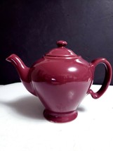 Vintage McCormick Tea by Hall Maroon Burgundy 3 Cup Teapot with Lid Made in USA - £13.81 GBP