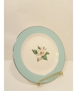 Turquoise Magnolia Lifetime China Salad or Dessert Plate LTC12 by Lifetime - £23.58 GBP