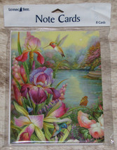 LEANIN TREE &quot;Hummingbirds, Flowers&quot;~Pack of 8 Notecards #35738~Color Interiors~ - $8.71