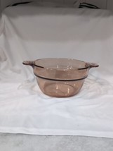 Vintage Corning Vision Pyrex Glass Double Boiler Bowl V-20-B France Amber - $24.75