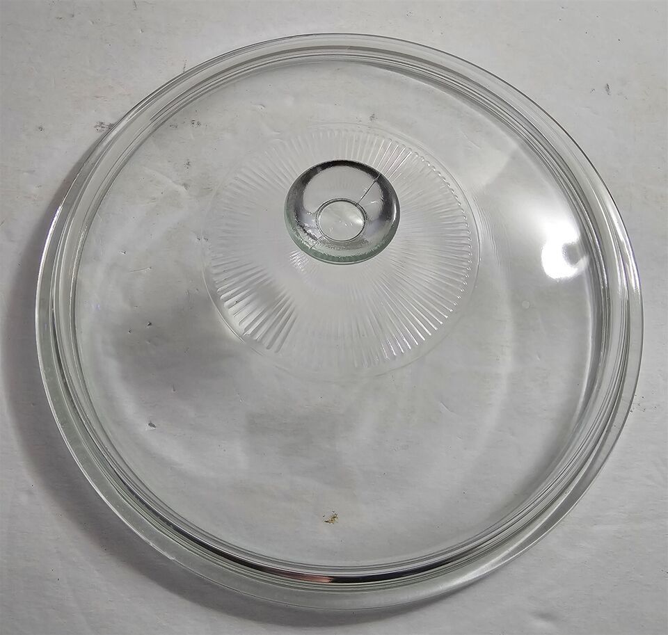Vintage Pyrex 09 624C Clear Glass 8 3/4" Round Casserole Replacement Lid #45 - $18.81