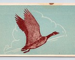 Canadian Goose In Flight UNP WB Postcard P6 - $3.91