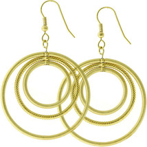 Golden Illusion Hoop Earrings - $509.82 MXN