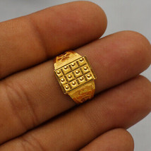 22 Carat Stamp Dubai Gold Family Rings Size US 6.25 Father Old Style Jewelry - £243.53 GBP