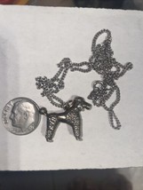 Vintage Sterling Silver 20” Chain with Poodle ￼ Dog Charm Pendant - 11grs - £15.82 GBP