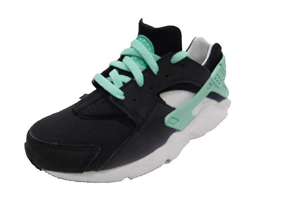 Nike Girls Preschool Huarache Run Running Shoes Size 11 Color Black/Green Glow - £53.56 GBP
