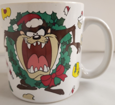 Warner Bros Tasmanian Devil Mug Christmas Vintage 1994 Sakura - £14.94 GBP