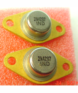 2 NOS IND Gold 2N4297 NTE124 Eq HV Si NPN 350V TO-66 Package - $232.82 MXN