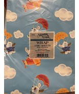 Lot of 2 Vintage Wrapping Parachuting Dogs Parachute Gift Wrap by Gibson - £13.27 GBP