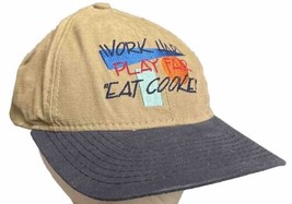 SESAME STREET Work Hard Play Fair Eat Cookie Monster Snapback Hat Baseba... - $15.83
