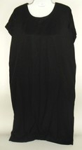 Vtg Expose California 14 Black shift Dress LBD Goth Emo Rayon acetate lagenlook - £23.69 GBP