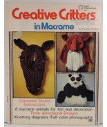 Creative Critters in Macrame by Martha Holton - £3.59 GBP