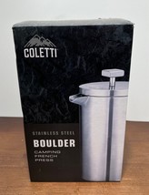 COLETTI Boulder Camping French Press 42oz Vacuum Insulation Steel USA NE... - £52.15 GBP