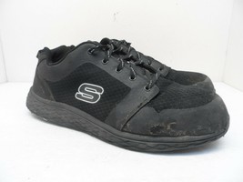SKECHERS WORK Men&#39;s Aluminum Toe SP Athletic Work Shoes 99999068 Black 13M - £22.84 GBP