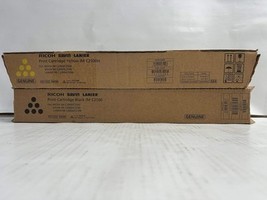 2 New Genuine Ricoh IM C2500H,IM C2000 Yellow and Black Toners 842307,84... - $118.00