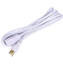 3&#39; foot Flat White Extension Cord 18AWG gauge 3 Wire Grounded Male/Femal... - $9.95