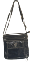 Kim Rogers Black Shoulder Bag Purse Handbag Wallet Checkbook Faux Leather - $18.65
