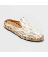 Universal Thread Women&#39;s Lona Mules Flats Shoes Size 9.5 Cream Color New - $27.08