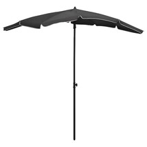 Garden Parasol Anthracite Polyester, Steel Large Tiltable - $2,001.96 MXN