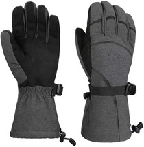 Ski Gloves - Waterproof Breathable Winter Gloves, Eco Friendly (Gray,Size:S) - £15.20 GBP