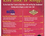 ELVIS Presley Menu Big Sky Steakhouse &amp; Delta Blues Cafe Grand Casino Co... - £29.75 GBP