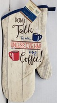 Printed Jumbo Oven Mitt, 13&quot;, Don&#39;t Talk To Me Unless I&#39;ve Had My Coffee, Gr - £6.22 GBP