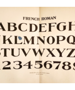 1899 French Roman Style Font Victorian Lettering Example Penmanship DWH5A - $547.38 MXN