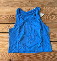 sweaty Betty NWT $38 Women’s athlete Crop seamless Tank top Size XL blue K8 - £23.52 GBP