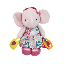 9&quot; CARTER&#39;S 2015 PINK BABY ELEPHANT RATTLE 66895 STUFFED ANIMAL PLUSH TO... - $46.55