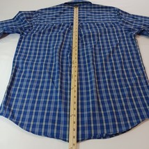 Chaps Men's Blue & Yellow Cotton Check Button-Down Collar Shirt Long Sleeve L image 14