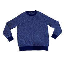 Lands’ End Drifter Men’s Knit Crew Neck Sweater in Navy/Marled Blue Size... - £22.22 GBP