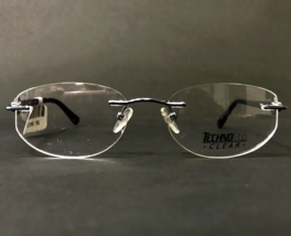 Technolite Eyeglasses Frames TFD 6003 BL Blue Silver Rimless Crystals 51-17-130 - £44.44 GBP