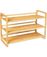 Honey-Can-Do SHO-01599 Bamboo 3-Tier Shoe Shelf - $56.68