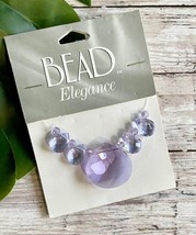 NIP Bead Elegance Purple Crystal Necklace Pendant &amp; Beads Jewelry Making... - $3.95