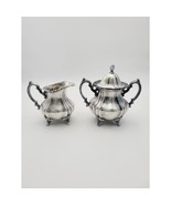 Vintage Silver Plate EPCA Lancaster Rose By Poole 400 Sugar &amp; Creamer - $48.80 CAD