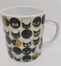 Vintg Cat Mug Coffee Retro Witches Kitty Black Cat Cosplay Tech - $10.40