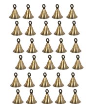 HANDTECHINDIA Set of Brass Antique Plated 2 &#39;&#39; Bells Christmas Decoration Jingle - £47.46 GBP