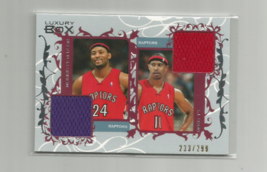 MO PETERSON/T.J.FORD (Raptors) 2006-07 TOPPS LUXURY BOX DUAL GAME USED #... - $9.49