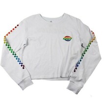 Dickies Rainbow Cropped Checkered Long Sleeve Tee Medium - $25.00