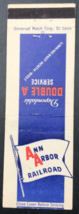 VTG Ann Arbor Railroad Matchbook Covers AA Dependable Double A Service w/ Map - £6.14 GBP