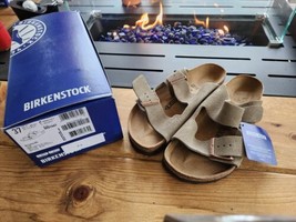 New Birkenstock Birkenstock Arizona Size 37 L6 M4 Taupe Sandals  - £86.72 GBP