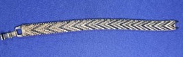 Vtg Sterling Silver Chevron Braided Mesh Tennis Bracelet - £41.22 GBP