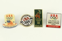 Vintage US OLYMPICS Collector Sports Pins Atlanta Bejing China Centennial Flag - £14.00 GBP