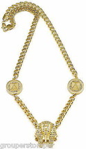  Pharaoh And Pyramids New Two Pendant Necklace Set 25.5 Inch Long Link Egyptian - £21.69 GBP