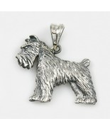 Schnauzer Dog Charm Sterling Silver Pendant - $52.39