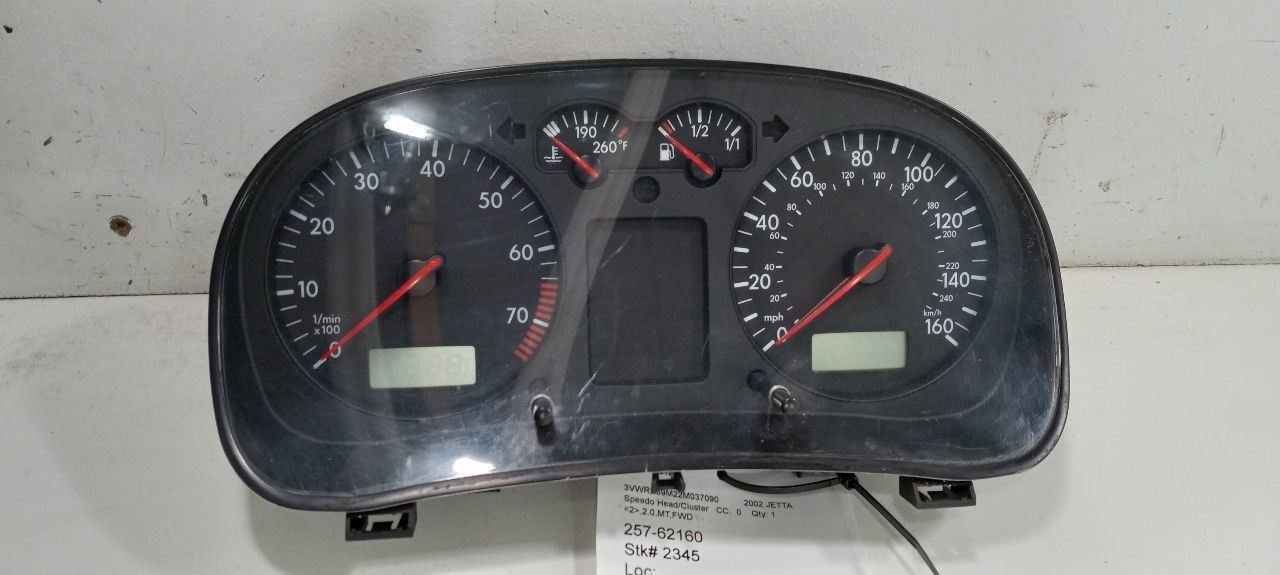 Primary image for Speedometer Gauge Cluster Sedan 160 MPH Fits 01-03 JETTA Inspected, Warrantie...