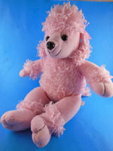 Animaland 2005 Nanco Pink Poodle W Bows Puppy Dog Plush Toy 17" - $6.92
